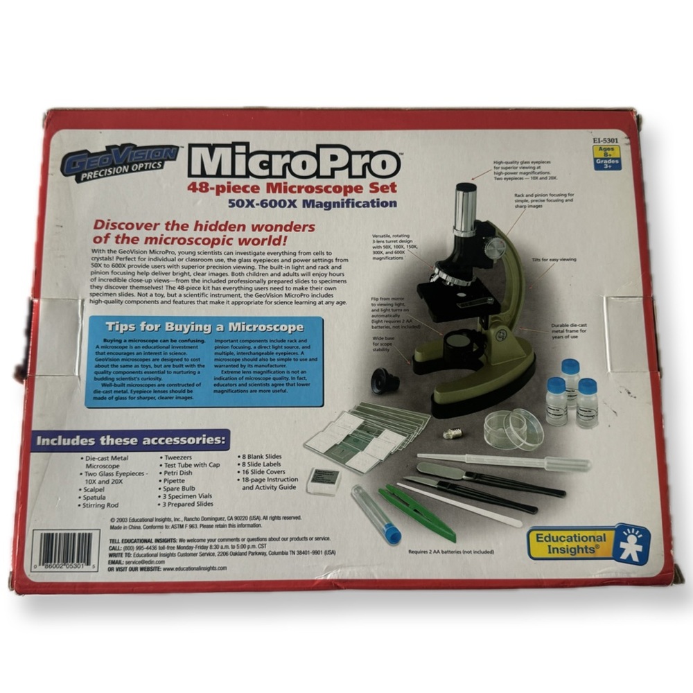 NWOT MicroPro 48-piece Microscope Set - Picture 2 of 12